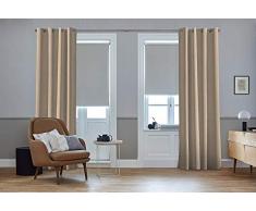 SG Home Ösenvorhang nach Maß Caramel, 255L/130W, Jades verfügbar - Andere Größen verfügbar