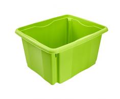 keeeper Aufbewahrungsbox mit Dreh-/Stapelsystem, 41 x 34,5 x 22 cm, 24 l, Emil, Grün