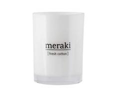 House Doctor Fresh Cotton Duftkerze weiß, 8 x 10,5 cm