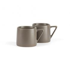 Bredemeijer Teebecher Lund, 2er-Set, grau, Keramik, 9.2 x 11.9 x 7.7 cm