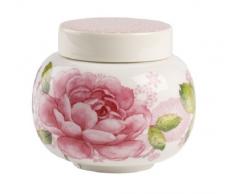 Villeroy & Boch Rose Cottage Zuckerdose, 360 ml, Höhe: 8,5 cm, Premium Porzellan, Weiß/Bunt