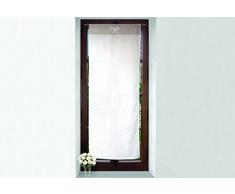 Soleil docre Scheibengardine Bestickt Baumwolle 70x200 cm Emilie Taupe