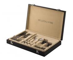 Belleek Pottery Occasions Besteck-Set, 24-teilig, silberfarben