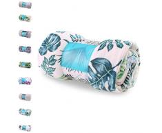 AmeliaHome Kuscheldecke, Polyester, Botanique, 150 x 200