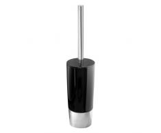 InterDesign 99001EU Duetto Toilettenbürste, schwarz / chrom