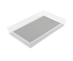 Kiss Kis 6075900Â 0516Â 02Â SISTEMO Aufbewahrungsbox Kunststoff transparent/grau 39Â x 24Â x 5Â cm