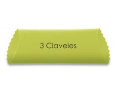 3 Claveles Sparschäler Knoblauch 13 cm, Silikon, Grün, 11 x 2.5 x 2 cm