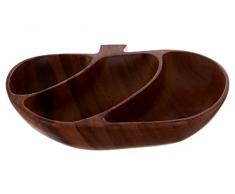 Kora Servierschale, 3-teilig, Apfelform, Akazienholz