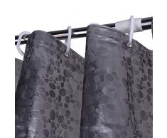 adwaita Premium Cobblestone 100% EVA 3D Kunststoff keine Schimmelbildung CLEAR Duschvorhang Liner grau