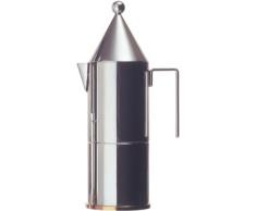 Alessi La Conica 90002/3 - Design Kaffeemaschine aus Edelstahl mit Kupferboden, 3 Tassen