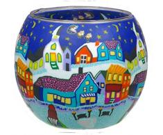 Himmlische Düfte Geschenkartikel CC253 Tischdekoration, Holy Night Windlicht Glas 11 x 11 x 9 cm, bunt