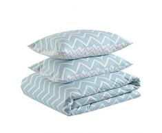AmazonBasics – Bettwäsche-Set, 100 % superweiche Baumwolle, 200 x 200 cm / 50 x 80 cm, Chevron