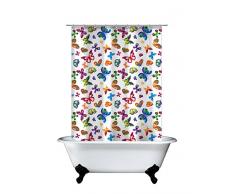 Martina Home Butterfly Duschvorhang, Mehrfarbig, 140 x 180 cm