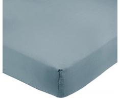 AmazonBasics Spannbetttuch, Mikrofaser, Graublau, 100 x 200 x 30 cm