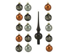 Thüringer Glas Design Christbaumschmuck, Adventure, 16-Teilig Uni, Deko, Spitze