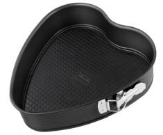 Zenker Herzspringform 24 x 28 cm aus der Serie Pure, Kuchenform mit Flachboden fÃ¼r Valentins- oder Hochzeitstag (Farbe: schwarz), Menge: 1 StÃ¼ck