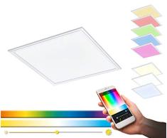 LED Rasterleuchte SALOBRENA-C von EGLO - Smart Home Einbauleuchte in weiß mit 21W - aus Alu und aus weißem Kunststoff - EGLO Connect Rasterleuchten mit Farbwechsel und über Fernbedienung steuerbar