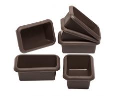Lurch FlexiForm Mini Batzen Brotbackformen, 6er Set, Silikon, Braun, 9.1 x 5.6 x 3.9 cm