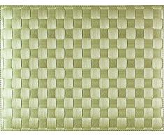 Saleen Tisch-Set, Flechtoptik, Maße: 30 x 40 cm, Eckig, Kunststoff, Grasgrün, 01010195101