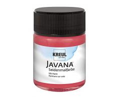 Kreul 8129 - Javana Seidenmalfarbe, hochpigmentierte und brillante Farbe auf Wasserbasis, mit fließend flüssigem Charakter, dringt tief in die Fasern ein, im 50 ml Glas, orchidee