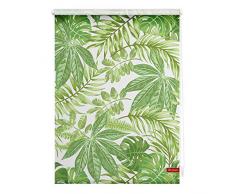 Lichtblick Rollo Klemmfix, 80 x 150 cm mit Motiv Blätter - Grün Montage ohne Bohren, moderner Sicht-und Sonnenschutz, Motivrollo, lichtdurchlässig & Blickdicht