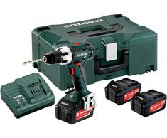 Metabo 602102960 Akkuschrauber BS 18 LT Set 18V - inkl. 3 CAS Li-Power-Akkupacks(18V/4,0Ah); LadegerÃ¤t und MetaLoc-Koffer