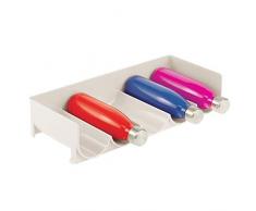 mDesign Flaschenregal stapelbar – praktisches Weinregal Kunststoff für bis zu 5 Flaschen – handliches Regal für Weinflaschen oder andere Getränke – cremefarben/beige