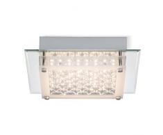 Brilliant Larina Wand und Deckenleuchte, LED integriert, 1x 12 W, 1200lm, 3000K, Metall Glas, chrom/transparent G94280/15