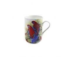 Maxwell & Williams PBD060 Birds of Australia Becher, Kaffeebecher, Tasse mit Vogelmotiv: Pennantsittich, in Geschenkbox, Porzellan