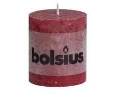 bolsius Stumpenkerze, Wachs, rot, 6.8 x 6.8 x 8 cm, 6-Einheiten