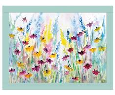 I Style Daisy Field Kunstleder Knietablett, Kunststoff, Mehrfarbig