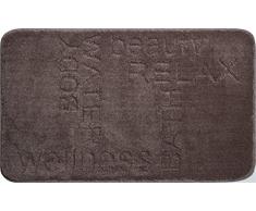 Linea Due 3D Badematte 100% Polyester, Ultra Soft und saugfähig, Badteppich Rutschfest, ÃKO-TEX-Zertifiziert, 5 Jahre Garantie, Feeling, Badteppiche 70x120 cm, kakao