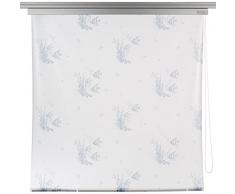 ECO-DuR 4024879001087 Kassetten Duschrollo 134 cm silber - Fische blau