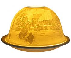 Himmlische Düfte Geschenkartikel GmbH Christmesse Windlicht, Porzellan, Weiss, 12x12x8 cm