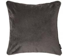 McAlister Textilien Kissenbezug matt Samt in Anthrazit Grau 43 x 43 cm für Samtkissen griffester Samt edel paspeliert, erhältlich in 25 Farben Kissenhülle für Sofakissen für Sofa, Couch