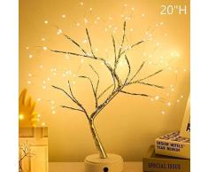 FUCHSUN Led Bonsai Tree Light Artificial Light Tree,Battery/USB Operated 6 Hrs Timer,Adjustable Branches, for Home Decoration Night Light and Gift (Warm White)