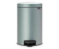 Brabantia Treteimer mit Inneneimer aus Kunststoff, stahl, Metallic Mint, 12 Liter