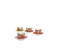 Tognana Iris Breakfast Cappuccinotassen mit Untertassen 4er Packung