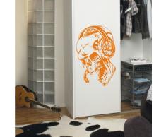 INDIGOS 4052166174091 Wandtattoo w931 Teufel Musik Wandaufkleber, 96 x 62 cm, orange