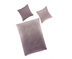 Bierbaum 6818 Mako-Satin Bettwäsche, Made in Germany, 135 x 200 und 80 x 80 cm, malve 43