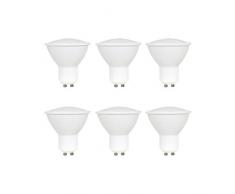 sigmaled Spot LED GU10, 5 W, natürliches Weiß, 50 x 57 mm, 6 Einheiten