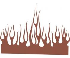 INDIGOS 4051095092292 Wandtattoo w674 Flamme 96 x 53 cm Wandaufkleber in 3 GrÃ¶Ãen, braun