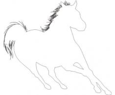 INDIGOS 4051095056157 Wandtattoo w617 Pferd 96 x 53 cm Wandaufkleber in 3 Größen, weiß