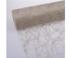 Deko AS GmbH Sizoweb Tischband walnuss 20 cm Rolle 25 Meter - 64-200-25-039