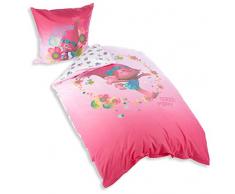 Trolls Bettwäsche-Set, Flanell, Pink, 135 x 200 cm, 2-Einheiten