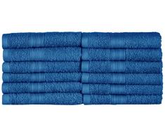 NatureMark NM-HT0827 Frottier Gästetücher, 12-er Pack, 30 x 50 cm, 100% Baumwolle, royal blau