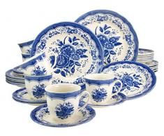 CreaTable, 19426, Serie VICTORIAN BLUE, Kombiservice 30-teilig