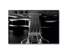 Calvendo Premium Textil-Leinwand 90 cm x 60 cm quer, Hals,Kopfplatte und Korpus eines E-Bass | Wandbild, Bild auf Keilrahmen, Fertigbild auf echter Leinwand, Leinwanddruck Kunst Kunst