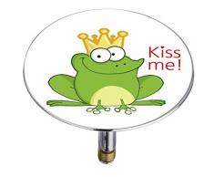 Wenko 21847100 Badewannenstöpsel Pluggy XXL Froggy, Abfluss-Stopfen, für alle handelsüblichen Abflüsse, Kunststoff, 7,5cm x 7,5cm x 6cm, mehrfarbig