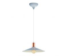 EGLO BRIDPORT-P Hängeleuchte Stahl 60 W, Pastell hellblau, kupfer